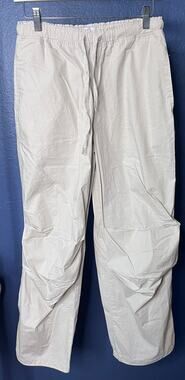 Vanilla Star Lightweight Pants Beige Pull On Drawstring Wide Leg / Jogger Small